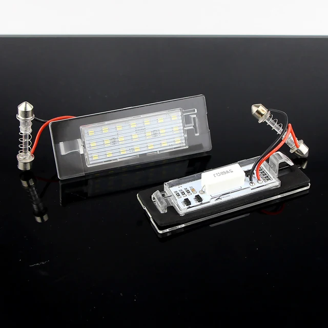 Kit Luci Targa LED 12V 3W Bianco Canbus Per Peugeot 107 E Citroen C1