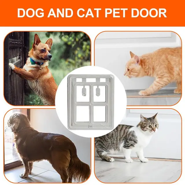 Pet Screen Door Magnetic Closure Wall Dog Door Easy Setup Pet Door Pet Supplies Pet Safe Doggie Door For Dog Cat Kitten For 5