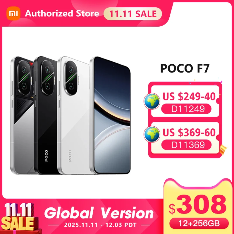 POCO F7 5G Smartphone 6.83" AMOLED 120Hz Snapdragon@ 8s Gen 50MP Camera 6500mAh NFC Global Version