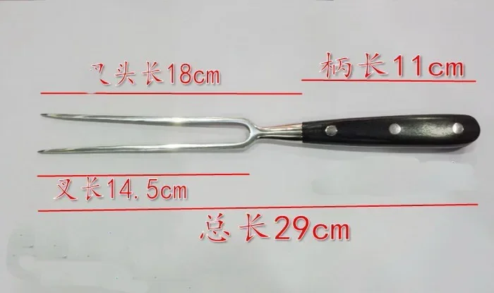 High quality teppanyaki meat roasting fork stainless steel steak barbecue tools big barbecue fork