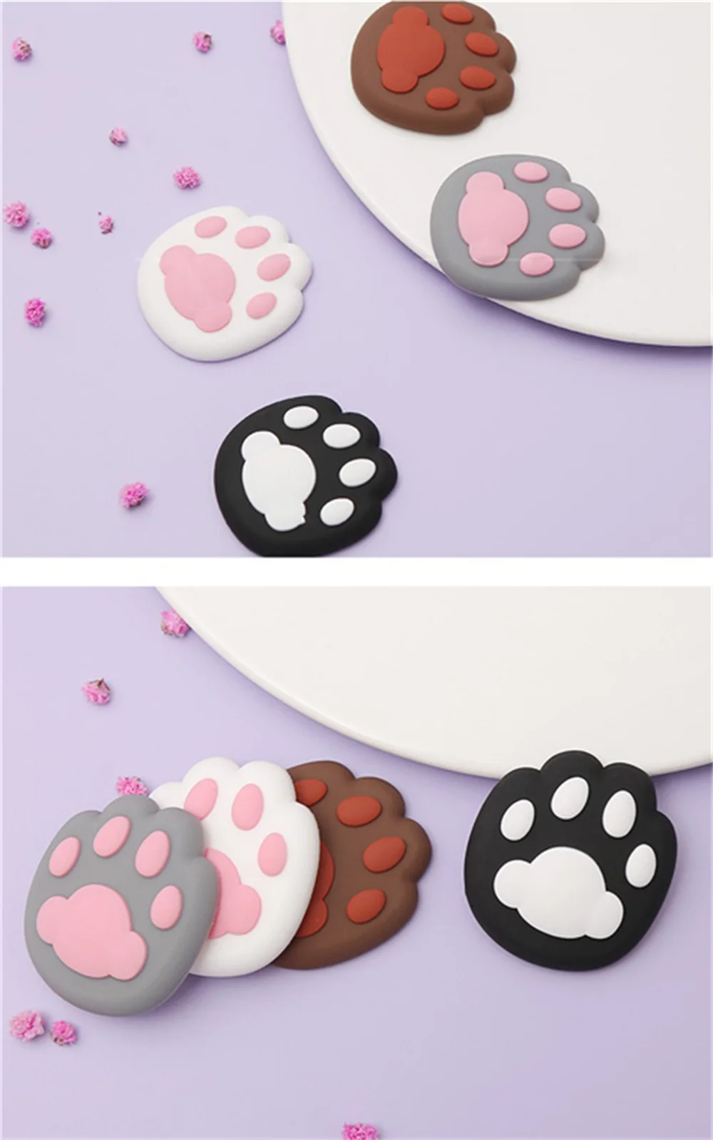 Description Picture 6 of itemCat Claw Anti-collision Pad Cute Door Handle Anti-collision Sticker Three-dimensional Silicone 3D Protection Wall