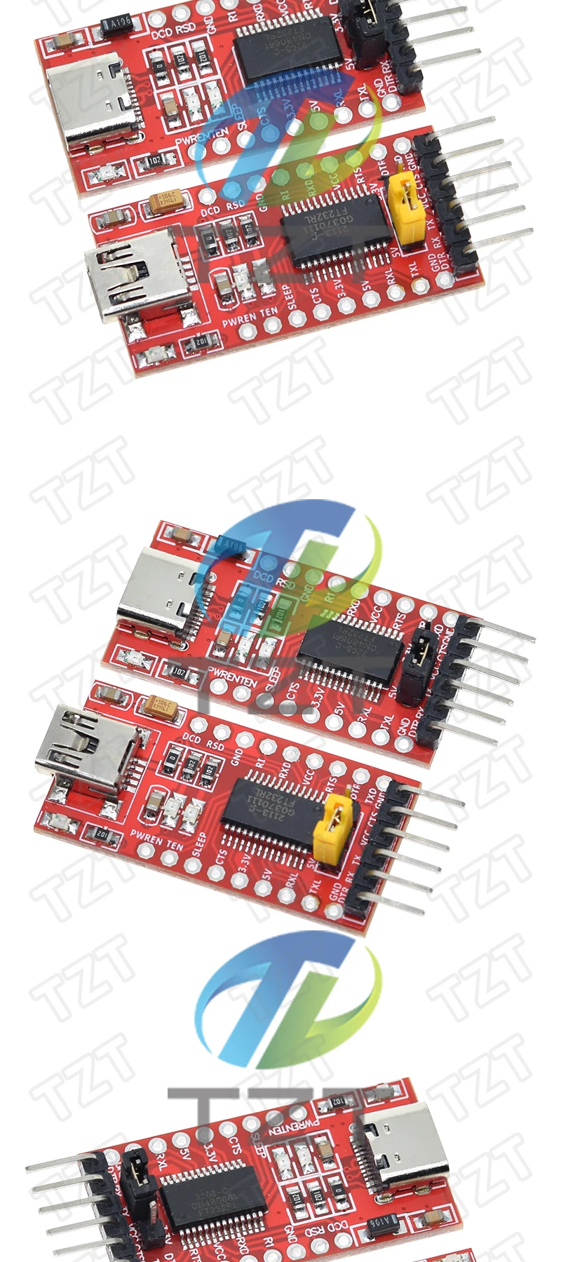 TZT 1/5PCS FT232RL FTDI USB 3,3 V 5,5 V zu TTL Seriell Adapter Modul für Arduino FT232 Pro Mini USB ZU TTL 232 – Detail 4