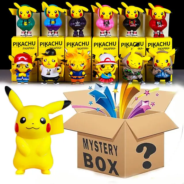 2022 NEW Pokemon Lucky Mystery Blind Box Pikachu Figure PVC Anime Action Figure Model Doll Toy High-Quality Children's Gift 1