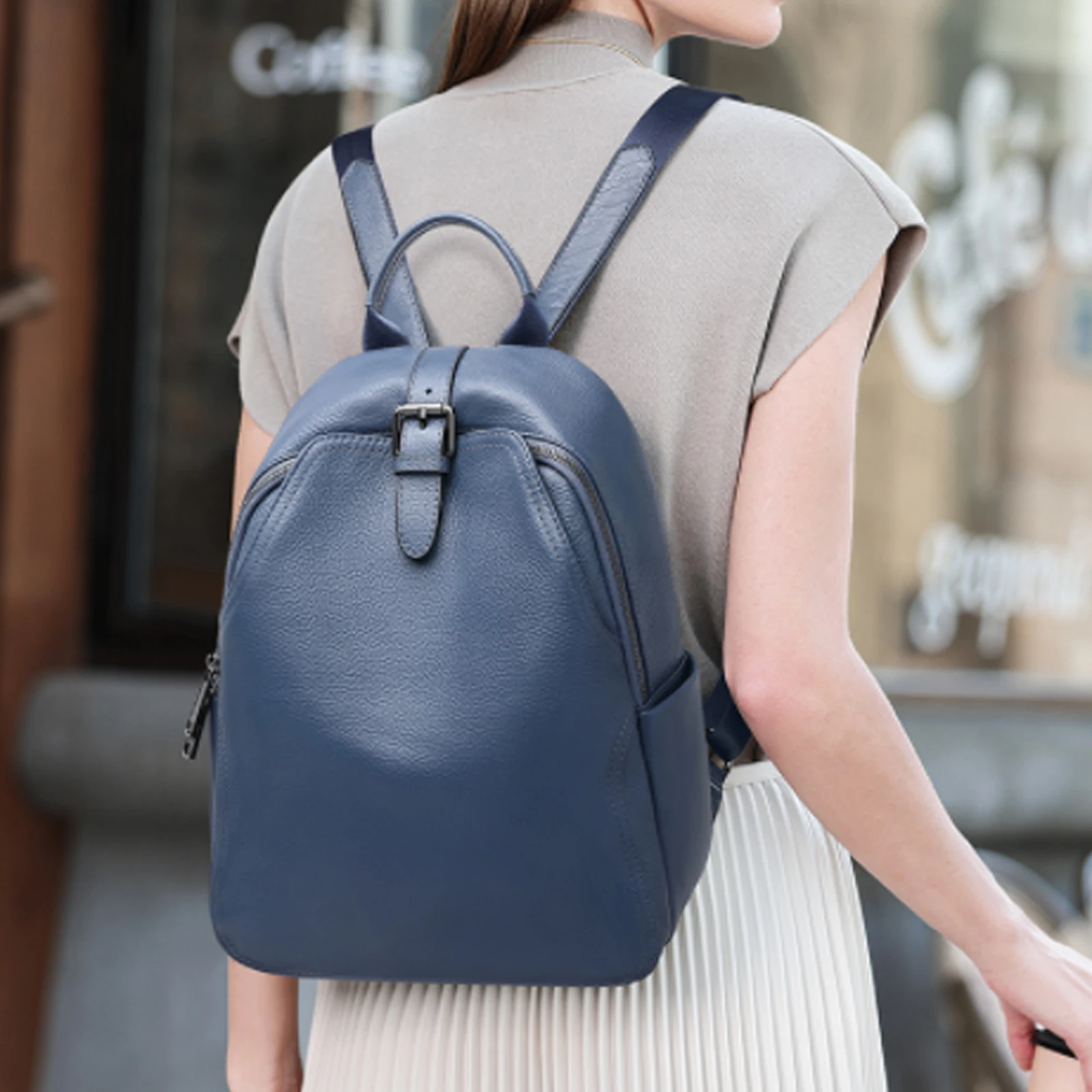 MIYA GARDEN New Women's Backpacks High Quality Leather Women's Travel Bags Minimalist Style Bookbags Women's Shoulder Bags