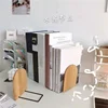 1pc Simple Wood Bookend Holder Desktop Organizer Office Book Stand Magazine Folder Storage Desk Shelf Stationery School Supplies 5