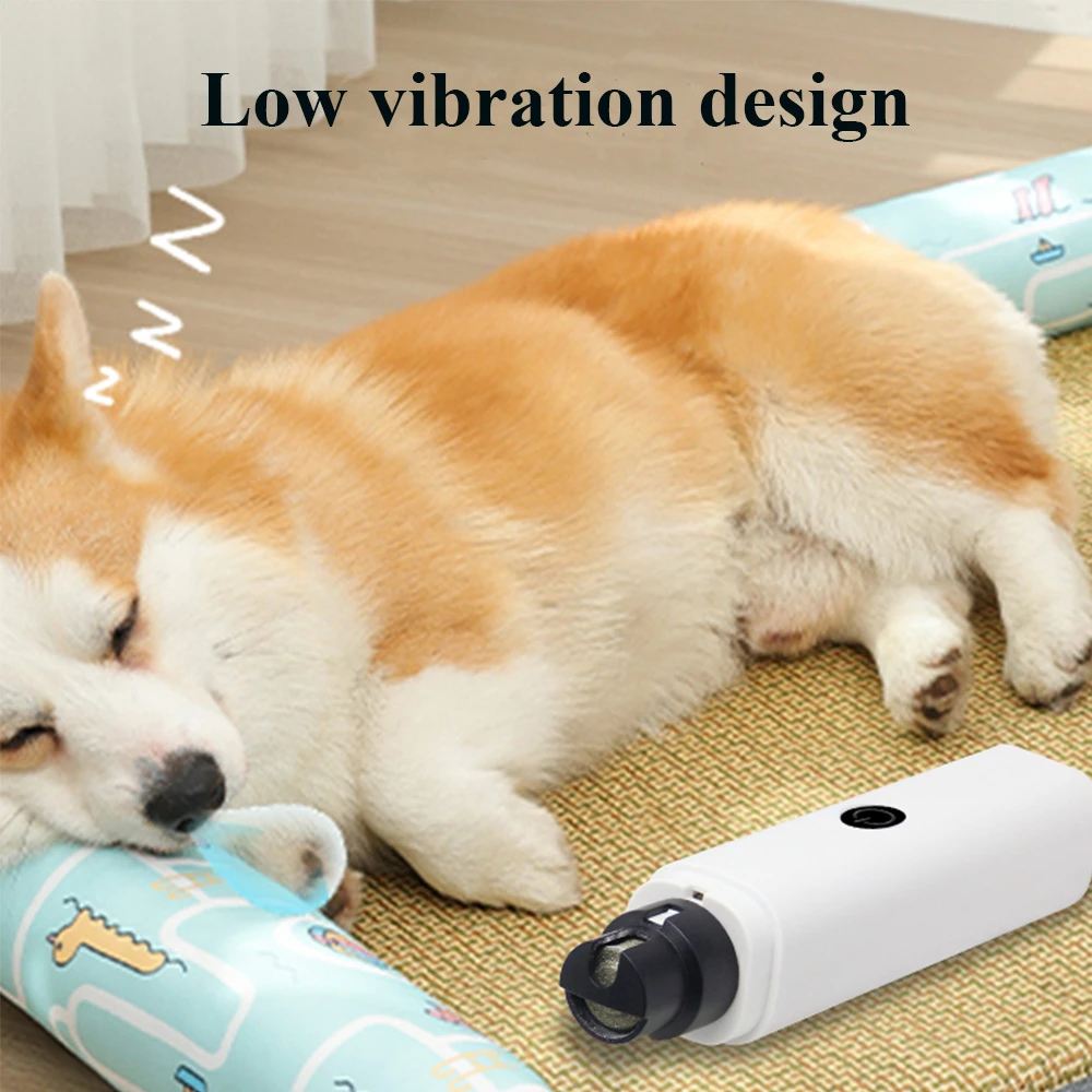 Lime à Ongles Chien Électrique Rechargeable - 5 Vitesses, LED, Capuchon Anti-Poussière - Pour Chiens Et Chats Toutes Tailles - 6