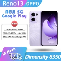 Original OPPO Reno13 5G AI Phone Dimensity 8350 6.59‘ AMOLED 120HZ 50MP 80W Super Flash Charge 5000mAh OTA Google Play NFC 1
