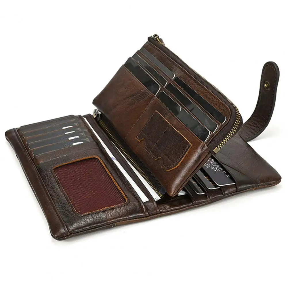 Men Clutch with Rfid Retro Father's Wallet with Rfid Waterproof Organizer Multiple Card Slots for Men Faux