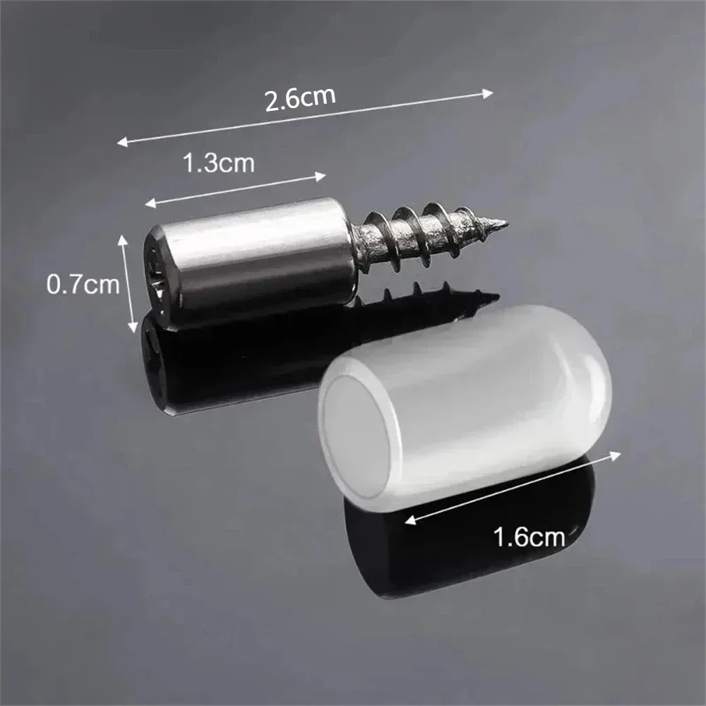 50Set Self Tapping Screw Layer Plate Holder Wardrobe Septum Brackets Fixed Screw Shelf Support Pegs with Non-Slip Sleeve