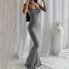 Satin Slip Sleeveless Backless Maxi Dress Women 2022 Y2k Summer Bodycon Elegant Sexy Outfits Ladies Birthday Party Club Sundress 3