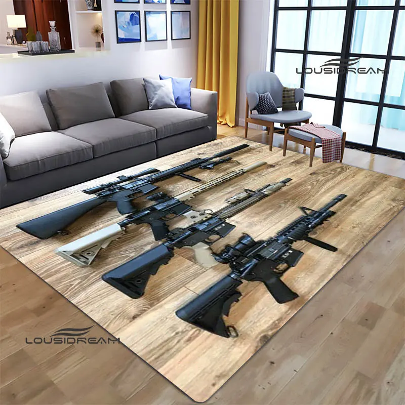 3DfirearmPrintedcarpetNonslipcarpetFashionYogamatdoormat