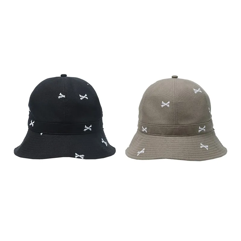WTAPS BUCKET 02HAT COTTON OXFORD Bone Embroidery Men's And Women's Casual  Hats Fisherman's Hats