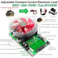 200V 150W Adjustable Constant Current Electronic Load Battery USB Tester DC 12V 24V Lead-acid lithium Discharge Capacity Meter 2