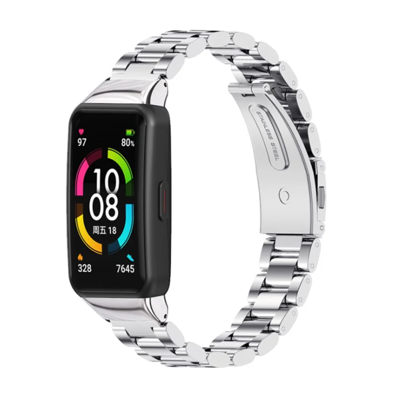 Stainless Steel Strap Loop - Elegant Metal Watch Bracelet with Clasp