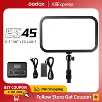 Godox E-Sports LED Light ES45 Kit 2800K-6500K Mounting Rod with APP & Remote Controller for Youtube Game Live Photography Studio 1