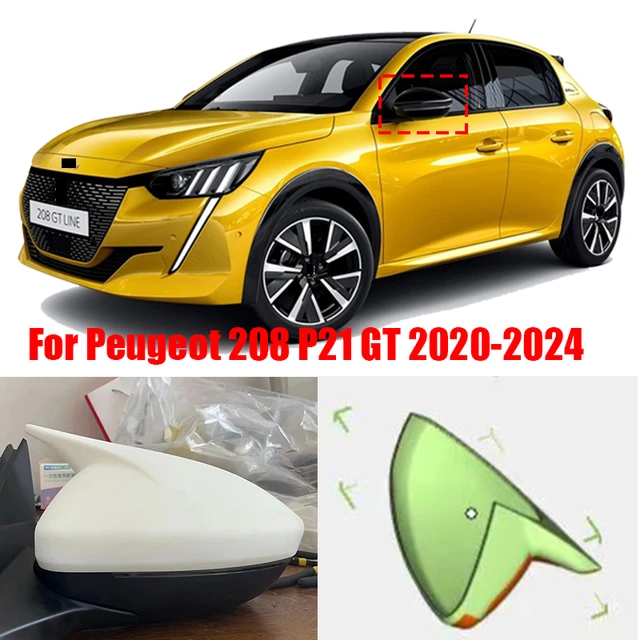 Car rearview mirror cover with demonic horn design covering ABS For Peugeot  208 e208 GT line P21 MK2 2020 2021 2022 2023 2024 - AliExpress