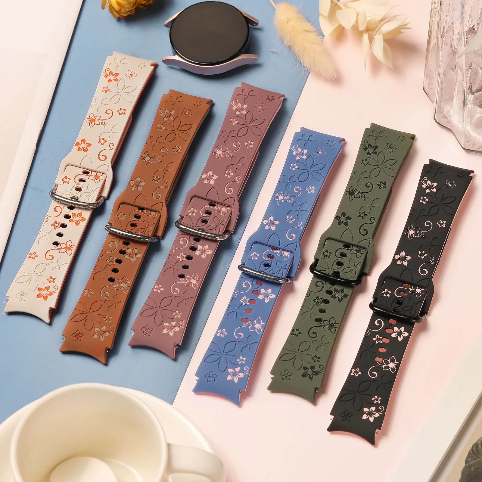 Engraved Silicone Sport Strap - No Gaps Design, Universally Adjustable
