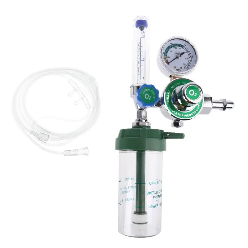 Buoy Pressure Gauge Regulator CGA-540 with Dry Humidifier Bottle Flowmeter Medical Usage Meter Absorber