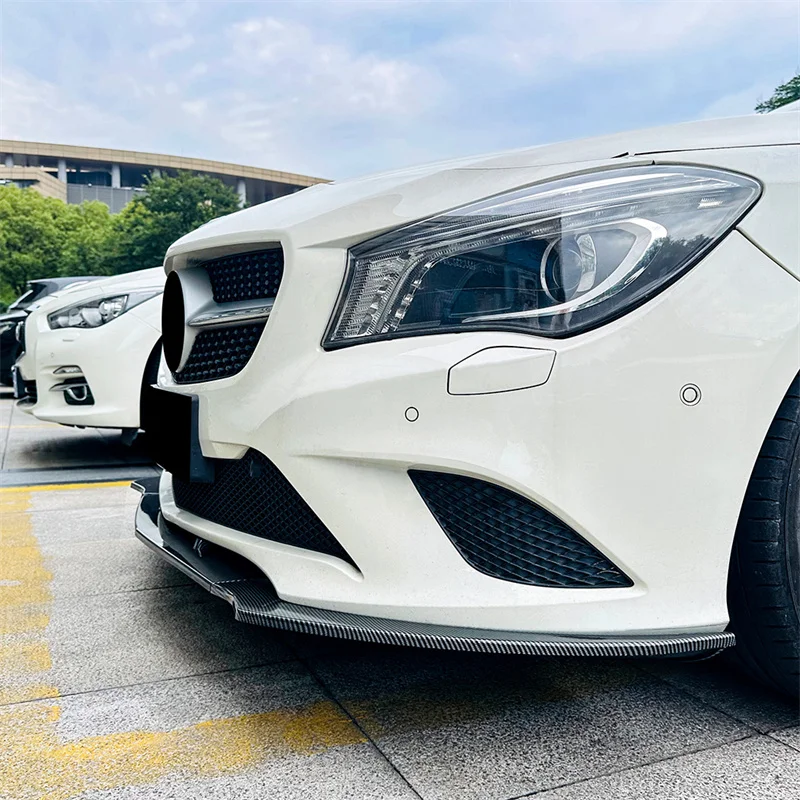 メルセデスベンツC117/W117 CLA A180 A200 A220 A250 amg CLA45 フロントバンパー リップスポイラー スプリッター カナード ベント セット フロントバンパーリップボディキットスポイラースプリッターABS