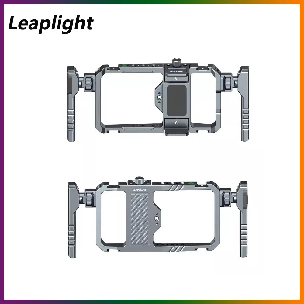 

Leaplight Universal Phone Cage Metal Vlog Expansion Frame Bracket Photography Handle Accessories Phone Bluetooth Camera Aid