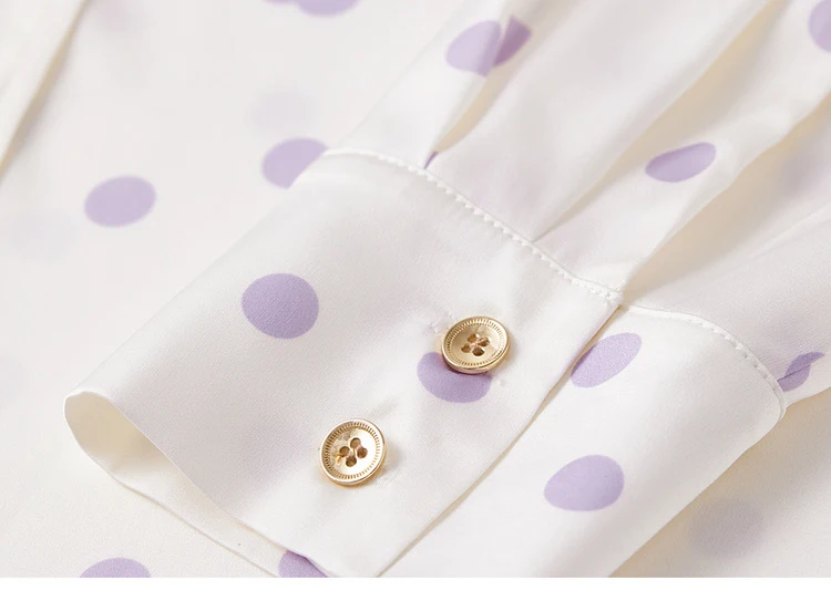 SENTUBILA purple polka dot shirt image 25