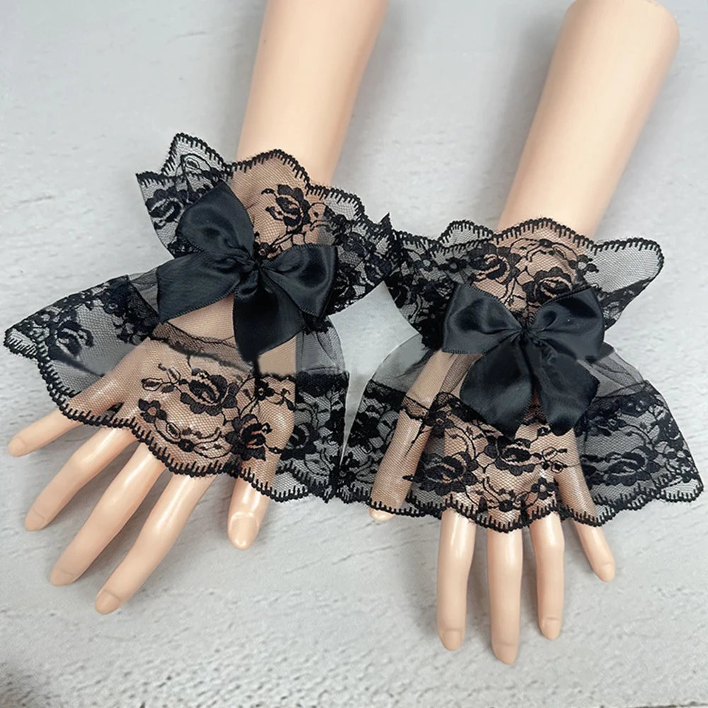 1 paio di polsini da polso Lolita Polsini da polso alla moda Maniche da