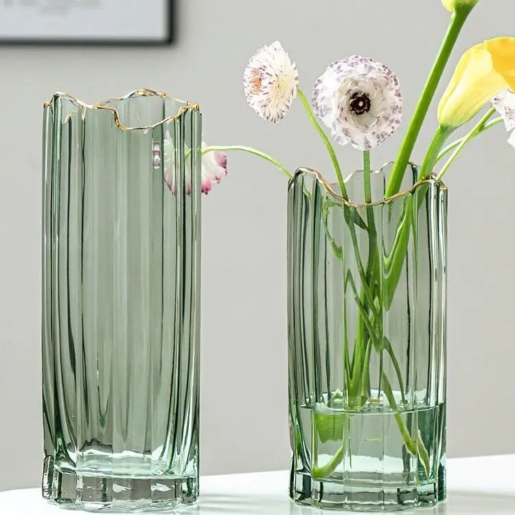 

Nordic Simple Glass Vase Transparent Flower Living Room Home Decoration Tabletop Hydroponic Vases Terrarium Minimalist Ornaments