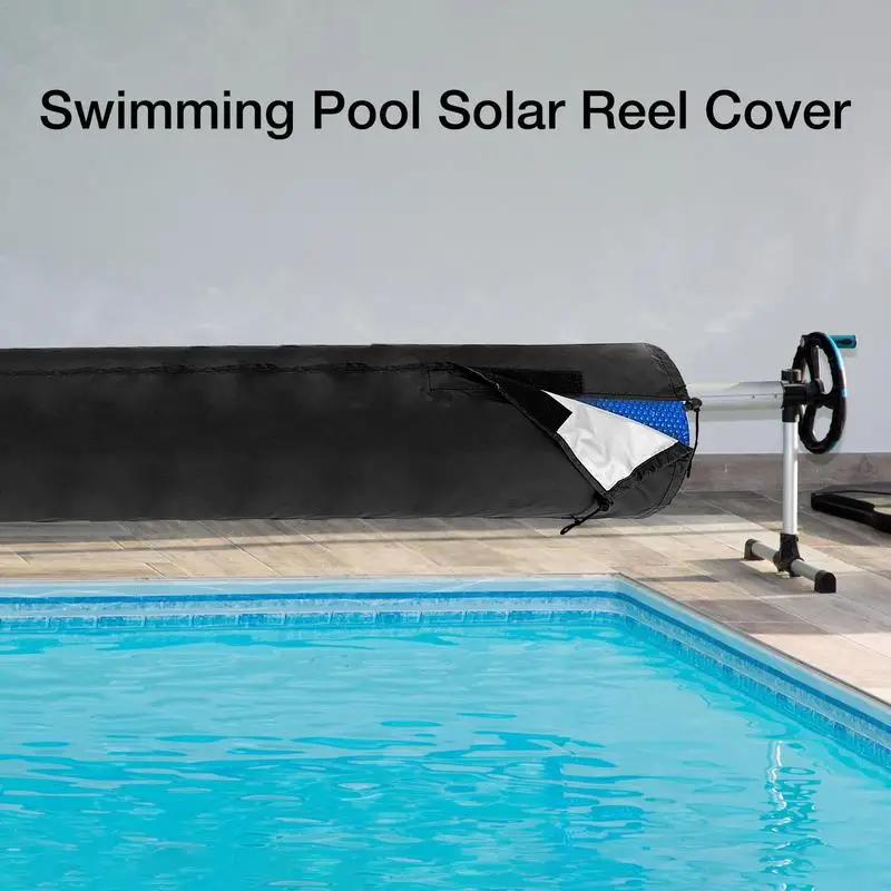 

Solar Pool Reel Cover Pool Solar Blanket Reel Cover Protective Waterproof Heavy Duty Solar Reel Cover Fits Above Ground Inground
