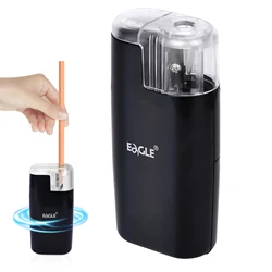 EAGLE Portable Battery - Operated Electric Pencil Sharpener (Black)