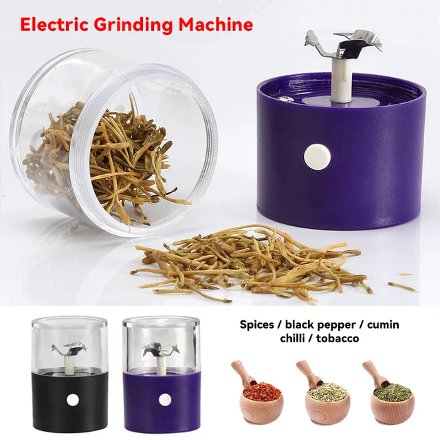 2025 New Hot portable USB rechargeable electric cigarette grinder for smoking, small rechargeable grinder, smoker accessories