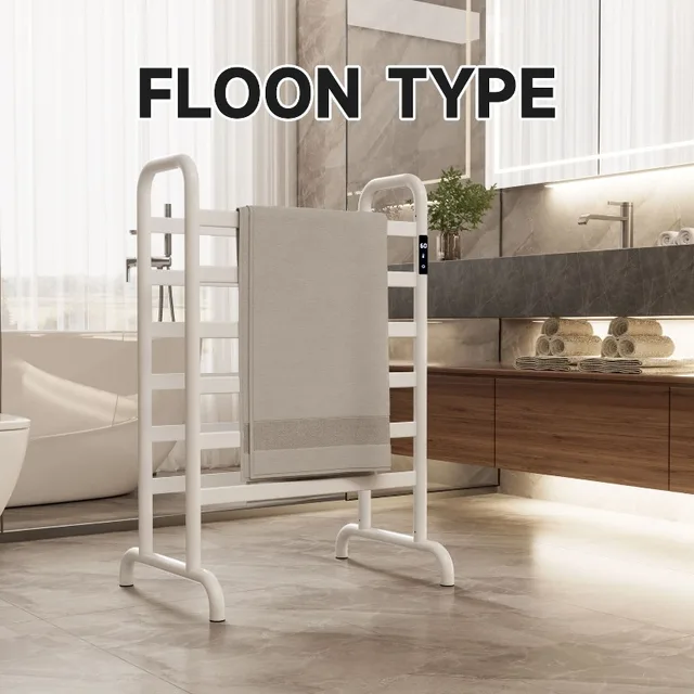 ราวแขวนผ้าเช็ดตัวไฟฟ้าอลูมิเนียมแบบตั้งพื้น พร้อมหน้าจอสัมผัส ตั้งเวลาได้ ปรับความร้อนได้ อุปกรณ์ในห้องน้ำ 1