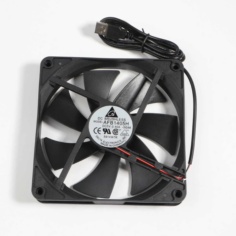 PC CPU 팬 쿨러 방열판 배기 CPU 냉각 팬 교체 1800R 14x14cm
