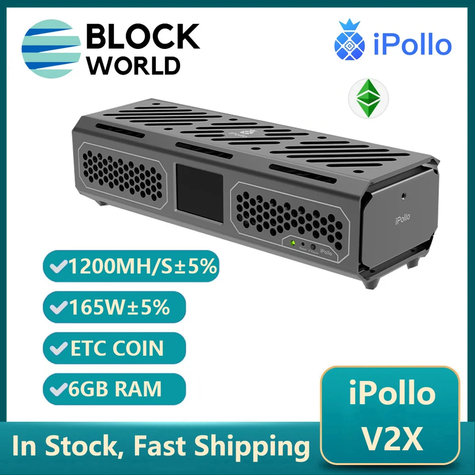 새로운 iPollo V2X 1200Mh/s 165W ETC 채굴기 ETCHash 알고리즘 ipollo ETC ASIC 채굴기 V2X  1.2G ETC 채굴 머신 ETC 코인 저소음 - AliExpress