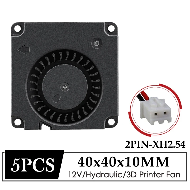

5Pcs GDSTIME 40MM Cooler DC 12V 2PIN 40x40x10MM Blower Fan 40MM Small Centrifugal Turbo Fan 3D Printer Accessories Radiator Fan