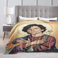 Timothee Chalamet As Jesus Flannel Blanket Christianity Funny Super Warm Bedding Throws for Bed Picnic Bedspread Sofa Bed Cover 1