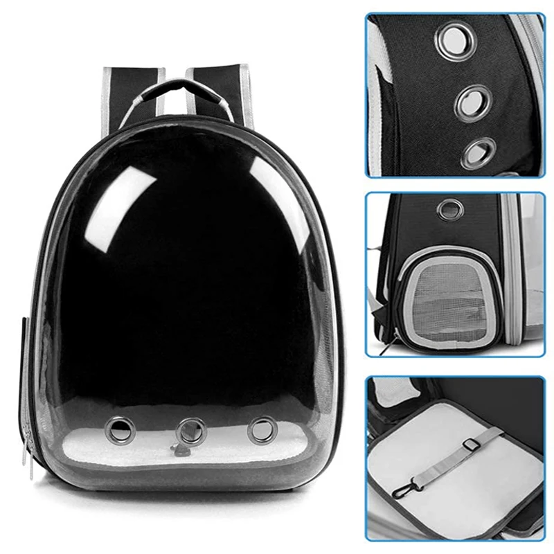 Pet Carrier Backpack Transparent Capsule Bubble Pet Backpack Small Animal Puppy Kitty Bird Breathable Carrier for Travel