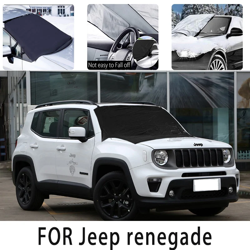 

Car snow cover frontcover for Jeep renegade Snowblock heat insulation sunshade Antifreeze wind Frost prevention car accessories