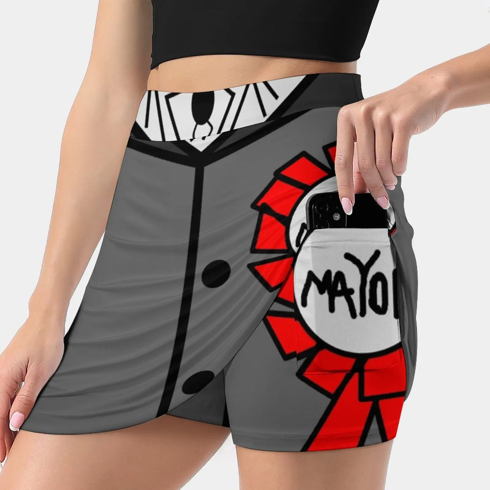 

Костюм «Мэр Хэллоуина», Женская юбка «Кошмар перед Рождеством», Спортивная юбка с карманами, модный костюм в Корейском стиле