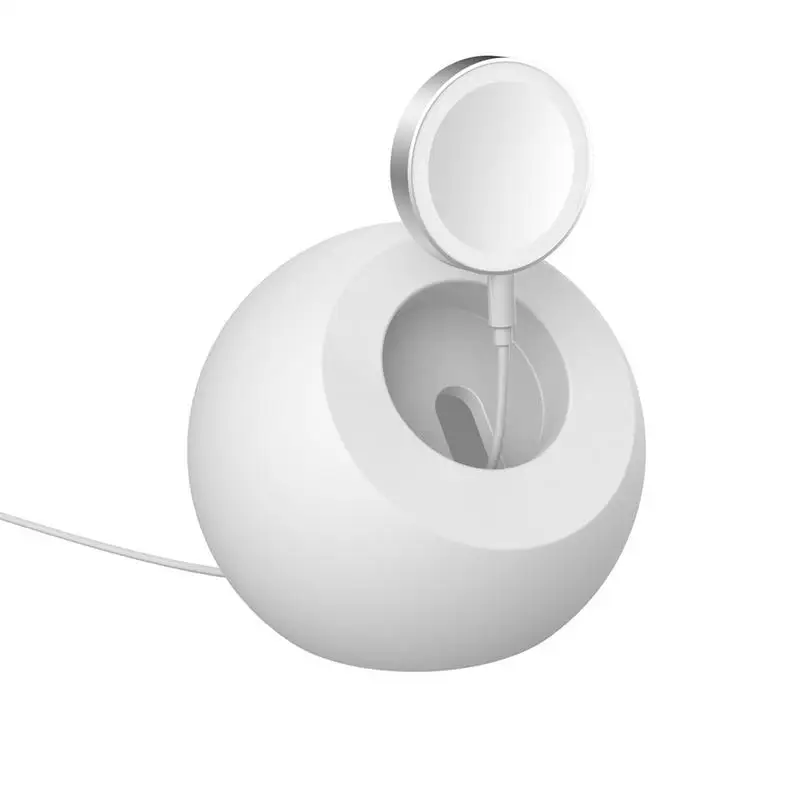 

Силиконовая подставка-держатель для зарядного устройства для Apple 1-7 поколения, Настольная Магнитная подставка в форме шара для беспроводной зарядки