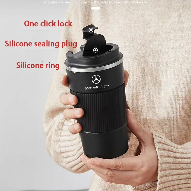 510ml Thermos Coffee Cup Tea Mug For Mercedes Benz Stainless Steel Vacuum  Insulated Metal Thermos Outdoor Sports Water Bottle - AliExpress
