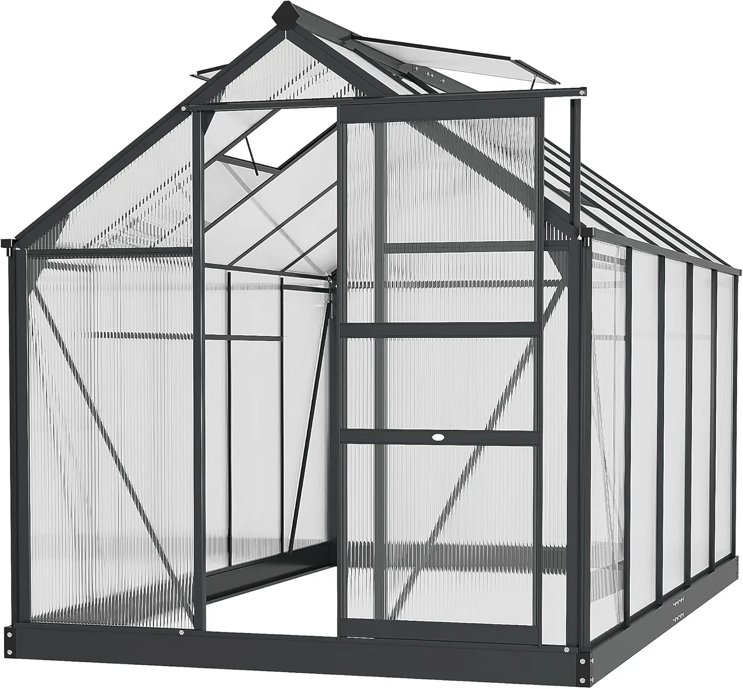6x10 Heavy Duty Polycarbonate Greenhouse Kit 1