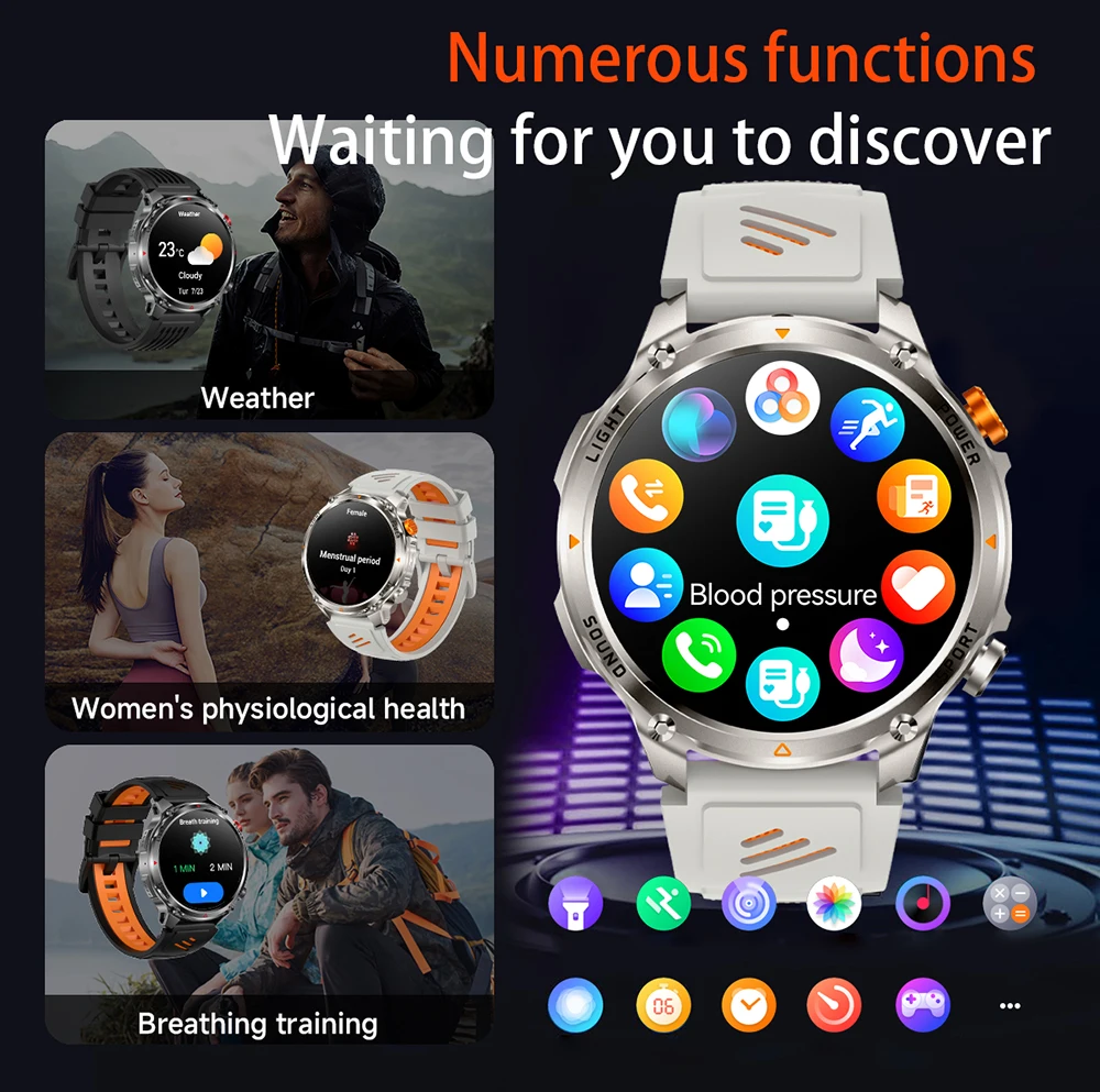 2026 New T-Rex3 Pro GPS Tracker 1100mAh Smartwatch Men 120-Day Standby Clock Rugged Outdoor Sport 10ATM Waterproof Call Watches 5