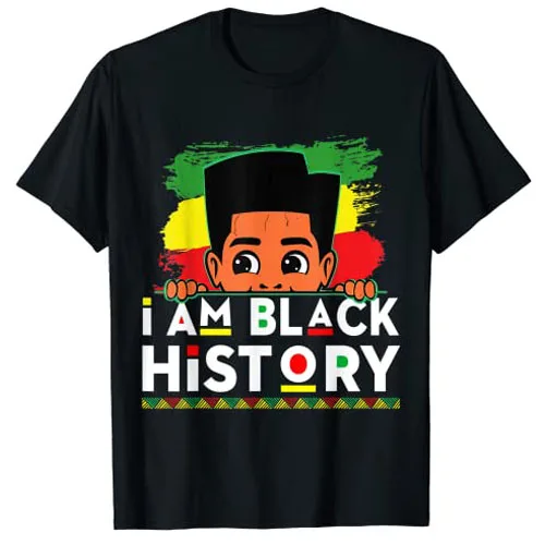 

Рубашка I Am Black History для детей, футболка для мальчиков, черная футболка с изображением месяца истории, подарки, футболка в Африканском и американском стиле с гордостью меланина, милые наряды