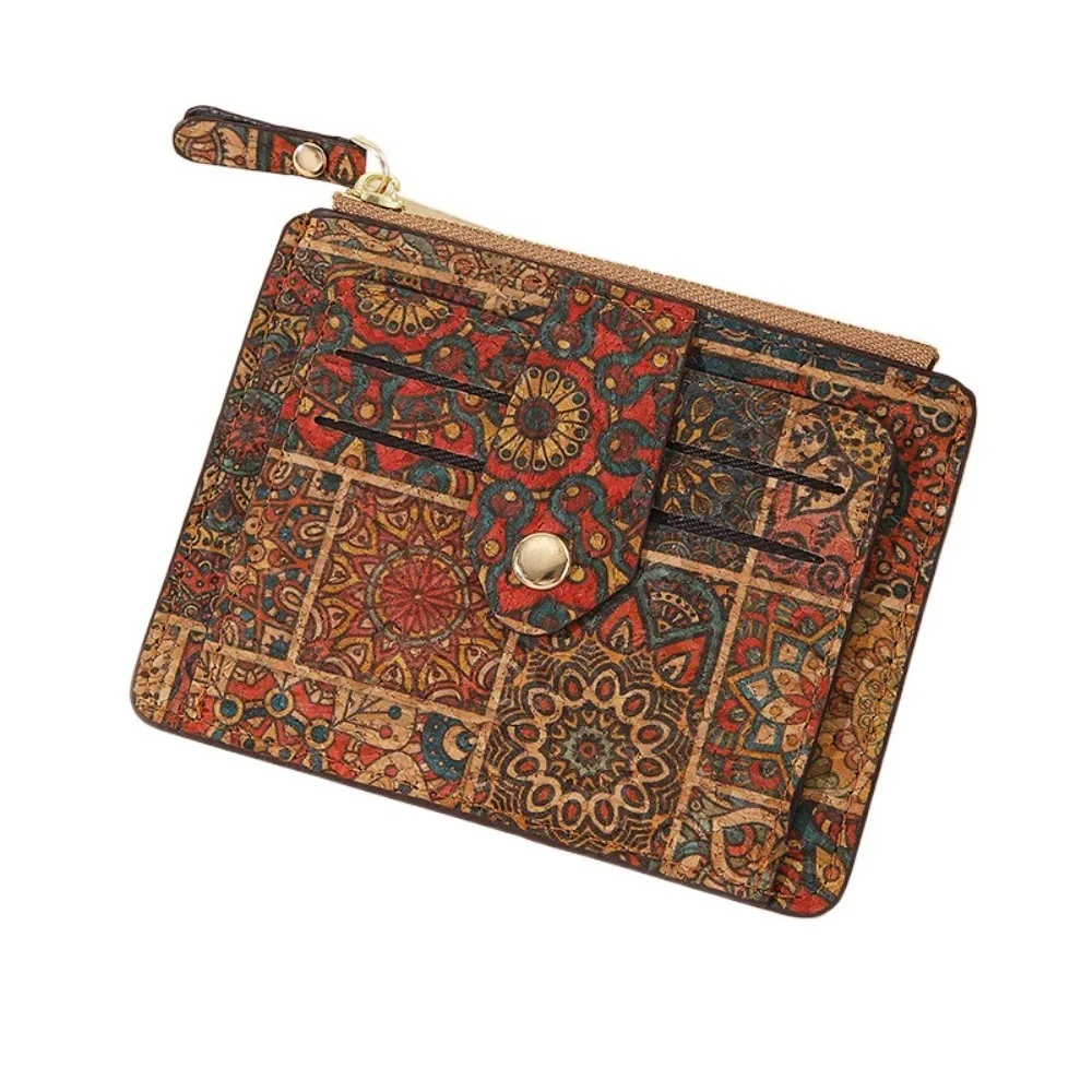 Cartera Plegable Para Mujer, Monedero Retro Multifunción Con Cremallera