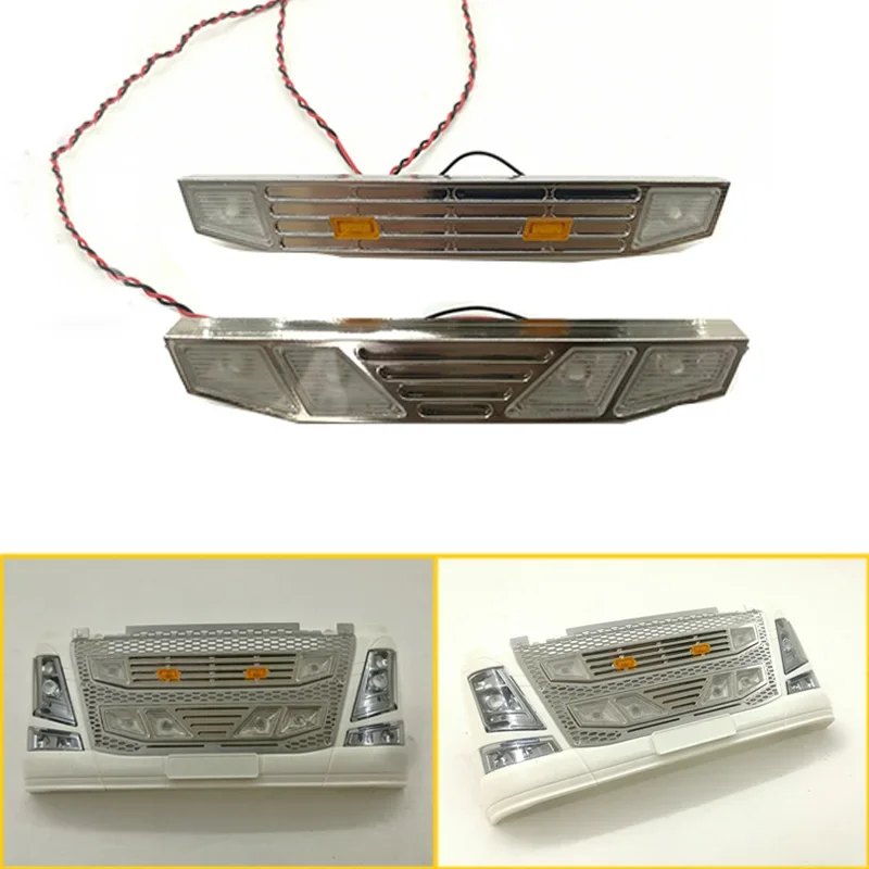 

Metal LED Spotlight Electroplating Lamp Decorate Upgrade for 1/14 Tamiya RC Truck Trailer Tipper Volvo 56360 56362 Car Diy Parts