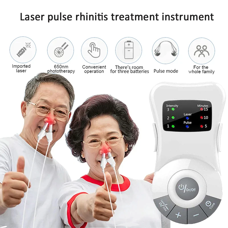 Rhinitis Sinusitis 650nm Red Light Therapy Machine Nose Care Massage Device Laser Treatment Health Care