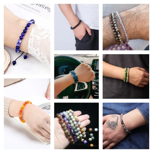 Vintage Natural Stone Bracelet Men Chakras Beads Adjustable Bracelets Wealthy Love Gift For Women Handmade Yoga Pulsera Jewelry