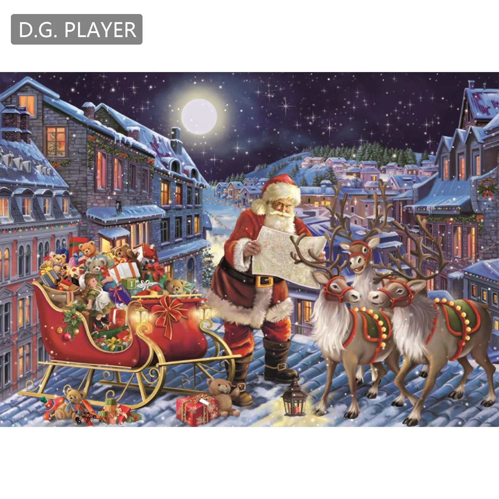 D.G. PLAYER 1008 Pcs Christmas Jigsaw Advent Calendar Christmas Jigsaw Puzzles Countdown Calendar Christmas Themed Party Favors 3