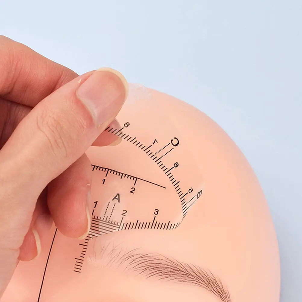10Pcs 눈썹 매핑 스티커 템플릿 간편한 컷 라인 디자인 정확한 눈썹 쉐이핑 도구 전문가용 눈썹 쉐이퍼