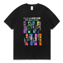 

Anime Jojo Bizarre Adventure Print T Shirt College Teen Trend Hip Hop Short Sleeve T-Shirt Men Woman Summer Oversized Tshirts
